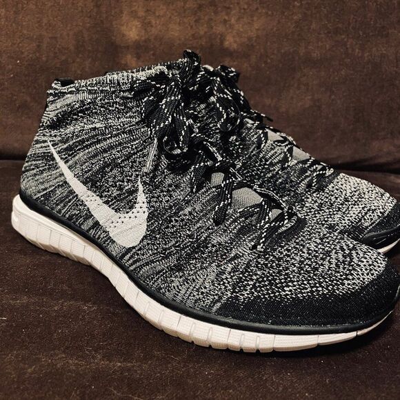 Nike Free Flyknit Chukka Oreo Sneakerboot 639700-001 2013-2014 Men's 8 US 41 EUR - Picture 4 of 13